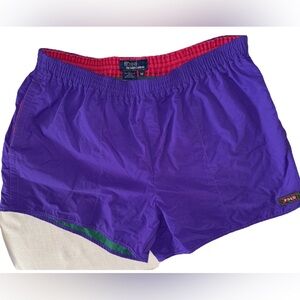 Vintage Polo Ralph Lauren Swim Trunks Shorts Purple Green Men’s M